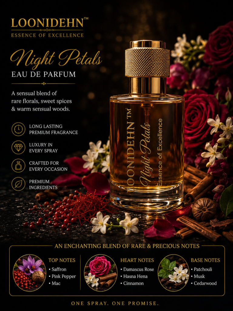 LOONIDEHN™ Night Petals Eau De Parfum – 30 ml | Premium Long-Lasting Luxury Fragrance